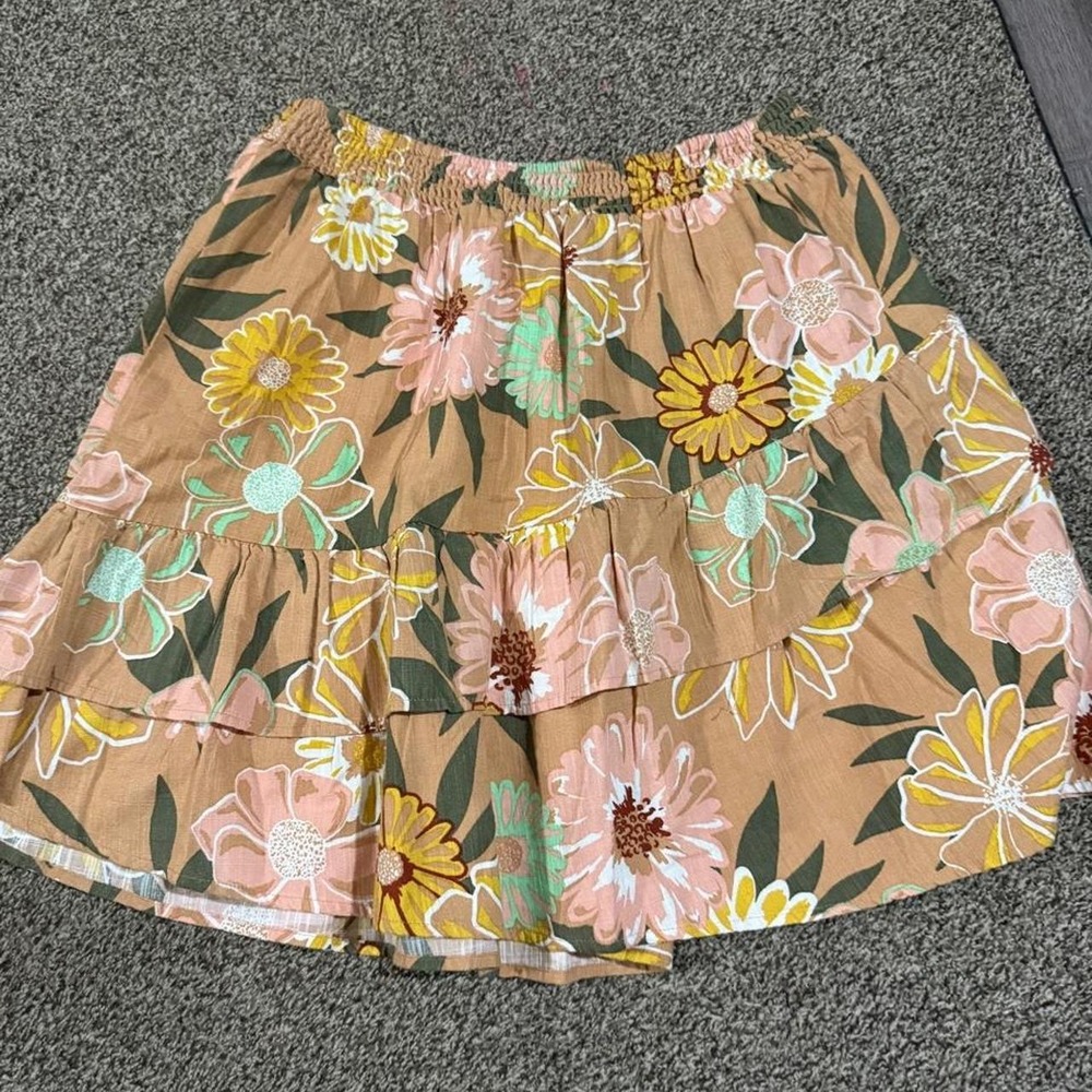 Roxy multicoloured floral skirt Size L #summer #roxy